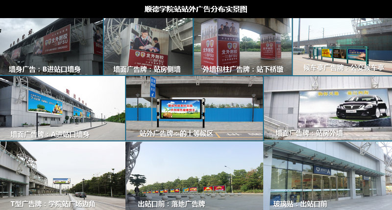 順德學院站站外廣告