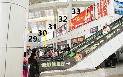 廈門郵輪中心售票區(qū)上方左側(cè)墻面燈箱廣告 廈門郵輪中心售票區(qū)上方左側(cè)墻面燈箱廣告