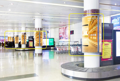 拉薩機場到達包柱燈箱廣告 拉薩機場到達包柱燈箱廣告