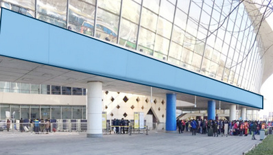 大廈外一號門側(cè)大理墻貼廣告 大廈外一號門側(cè)大理墻貼廣告