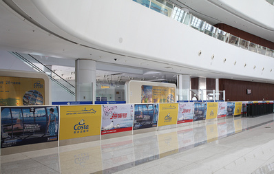 天津郵輪母港辦票柜臺貼廣告 天津郵輪母港辦票柜臺貼廣告