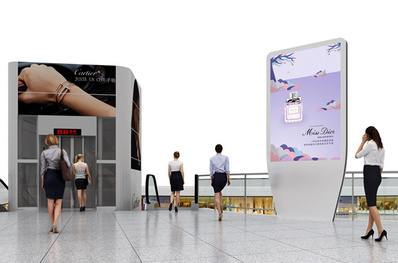 4層國際出發(fā)安檢后站立式燈箱廣告 4層國際出發(fā)安檢后站立式燈箱廣告