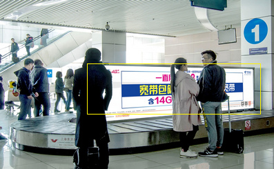 F1層到達行李提取廳雙面燈箱廣告 F1層到達行李提取廳雙面燈箱廣告