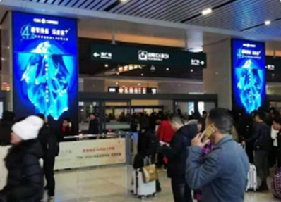 貴陽(yáng)北出站檢票口柱子LED刷屏廣告 貴陽(yáng)北出站檢票口柱子LED刷屏廣告