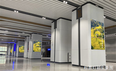 龍川西站柱面燈箱廣告 龍川西站柱面燈箱廣告