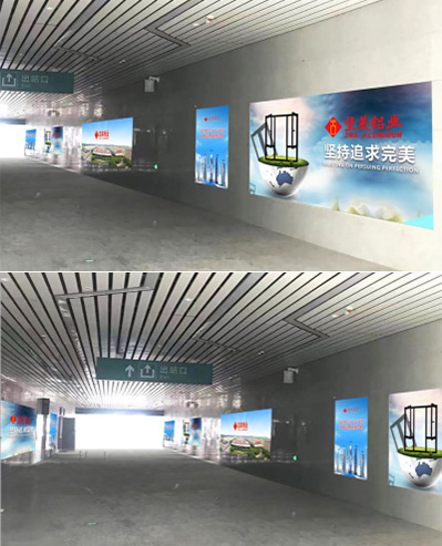 仲愷站出站廳墻面燈箱廣告 仲愷站出站廳墻面燈箱廣告