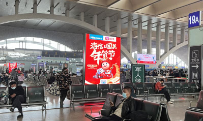 候車(chē)大廳立式LED屏