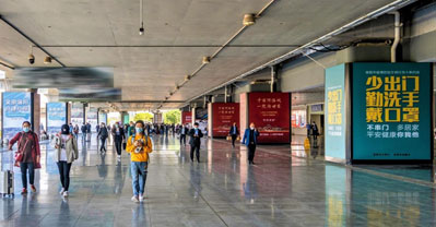 洛陽龍門站前通廊四面包柱燈箱廣告 洛陽龍門站前通廊四面包柱燈箱廣告