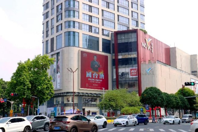 佛山祖廟Nova嶺南站外墻LED廣告投放，佛山大屏廣告價格